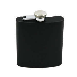 8 oz de acero inoxidable Petaca Negro Bolsillo Botella de Whisky Licor EB-HF007