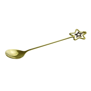 Cuchara de oro de forma de estrella duradera