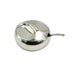 O design elegante em aço inoxidável pote de molho de lata caixa de açúcar molho EB-SC001