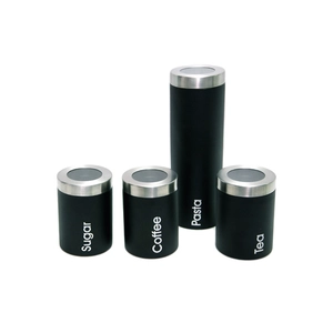 Alta qualidade recipiente de alimento, Massa / Açúcar / chá / café pode, 4pcs Seal Pot / set EB-MF014K