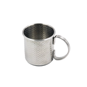 Hochwertige Edelstahl-Hammereffekt Bierkrug trinken Tasse EB-C50