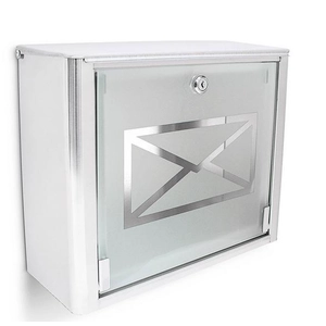Brief Briefkasten Briefkasten aus Edelstahl mit Glastür