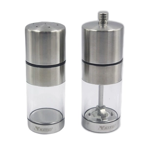 Garrafa de aço inoxidável Arcylic moedor de pimenta moedor sal manual galheteiro Cook ferramenta EB-SP82