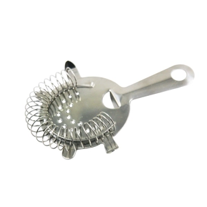 Polished  Stainless Steel Four Prong Hawthorn Strainer Cocktail Strainer EB-BT56