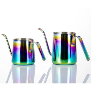 El pote del acero inoxidable vende al por mayor el fabricante chino del pote del café del arco iris de la compañía del pote de China