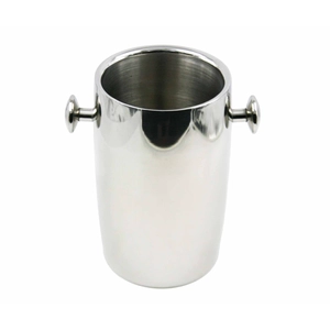 Acero inoxidable cubo de hielo con pinzamientos de forma de tambor EB-BC30