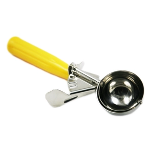 Aço inoxidável colher de sorvete com alça amarelo EB-TW43