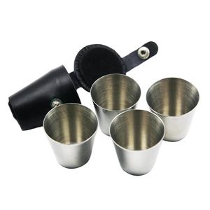 Edelstahl 4pcs / set Weinbecher Außen Tasse EB-C60
