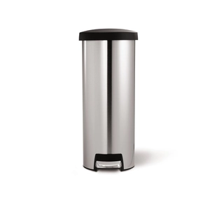 simple 45 Liter schlank Schritt kann - Kunststoffdeckel - Edelstahl-Mülleimer EB-P0071