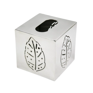 Stahlgewebe Dose aus Edelstahl mit hochglanzpoliertem Tissue-Papier-Box Tissue Box EB-TH40