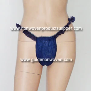 Beauty Salon Lovely Design Dark Blue Girls Non woven Disposable Thongs