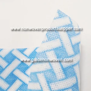 Blue Herringbone Printing 50% Viscose 50% Polyester 22 Mesh Cleaning Wipes Spunlace Nonwoven Fabric