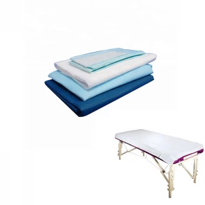 Cubierta de cama desechable en las ventas, Rollos de cubierta de cama desechables de hospital médico SMS, Ropa de cama no tejida Company en China