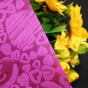 Mangas não tecidas feitas sob encomenda da flor da folha lisa, China Fábrica não tecida de Spunbond, venda por atacado da tela da embalagem da flor