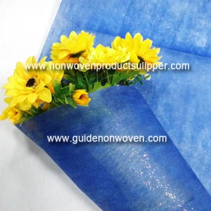 GTTNgold-gp Sapphire Color With Gold Powder Non Woven Fabric For Packing Material