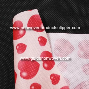 JL-2025 Heart Shape Printing Polyester Spunbond Non Woven Fabric For Packaging And Decoration