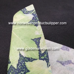 JL-4048 Leaf Printing Polyester Spunbond Non Woven Fabric For Packaging And Decoration
