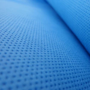 SMS Non Woven Hydrophobic Medical Blue Fabric