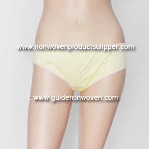 Spunlaced Non Woven Fabric Light Yellow Unisex Disposable Panties