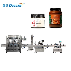 Trung Quốc Chai nhựa thủy tinh tự động Nước sốt trái cây Mứt mật ong Jar Dán chiết rót đóng nắp Nhà cung cấp máy đóng gói