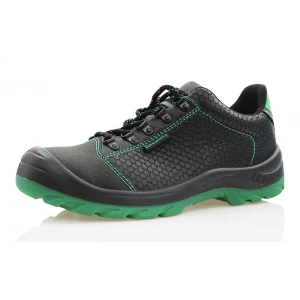 0180-1 baixo tornozelo preto Microfibra couro trabalho de segurança sapatos