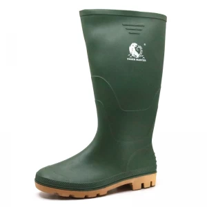 GB02-1 CE المعتمدة خفيفة الوزن غير آمنة أحذية المطر البلاستيكية العمل للرجال