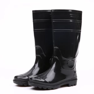 103 goedkope zwarte glanzende pvc regen laarzen