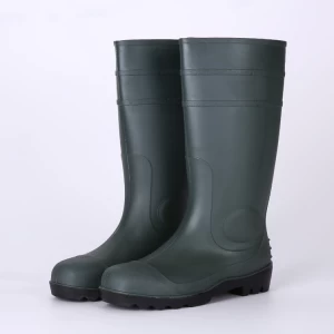 106-1 steel toe green safety rain boots