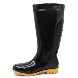 301 Black oil acid alkali resistant non slip pvc glitter rain boots for men work