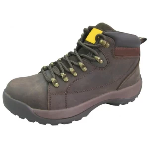 3096 EVA Rubber Sole Brown Cuero Oil Oil Squels Safety Zapatos de seguridad Hombres Trabajos