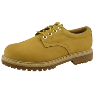 4 inch nubuck leather rubber sole goodyear safety shoes