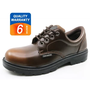 6004 Split smooth leather steel toe cap executive safety shoes
