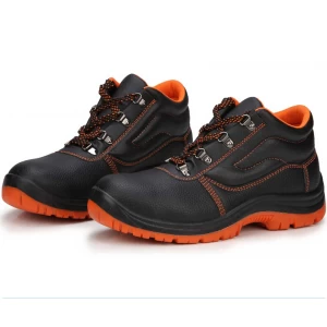 Artificial leather steel toe industrial safety shoes