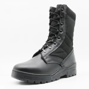 B930A oil acid proof anti slip heat resistant black leather military army boots