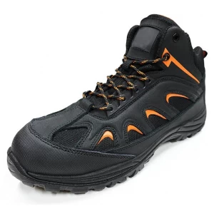 BTA040 Chaussures de sécurité de randonnée en cuir nubuck antidérapantes sans métal, bout composite