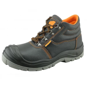 Big toe action leather PU sole construction safety shoes
