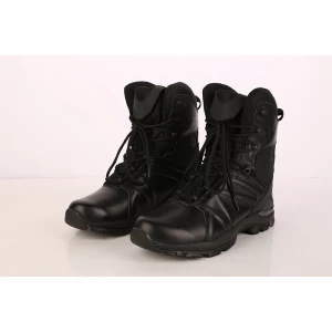 Stivali di pelle nera militari autentiche scarpe dell'esercito