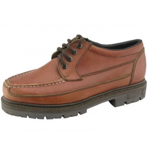 Brown color genuine leather rubber sole goodyear safety work shoes