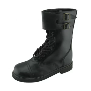 Corrected leather rubber sole durable goodyear military army boots