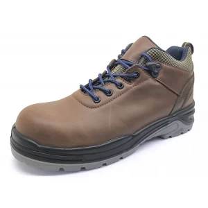 ENS011 split nubuck leather steel toe safety boots