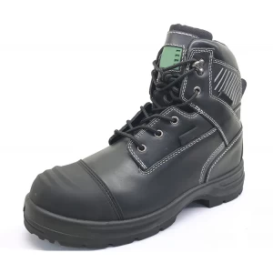 ENS014 high ankle black steel safety boots men