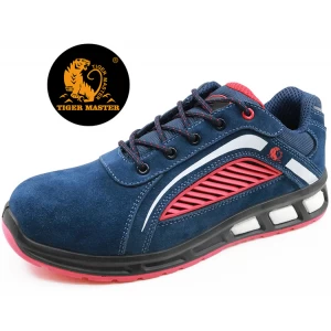 ETPU18 zapatos de trabajo estilo deportivo de cuero de gamuza antiestática resistentes a la seguridad