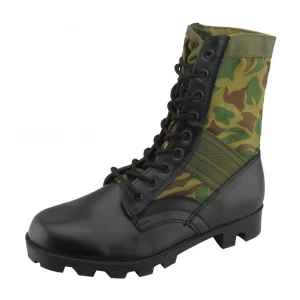 couro genuíno e tecido militar botas da selva