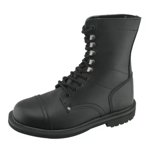 Genuine leather rubber sole goodyear military army boots