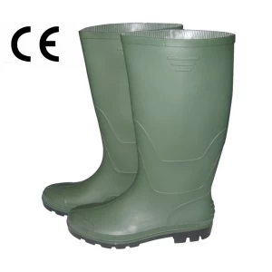 Green color farming PVC rain boot