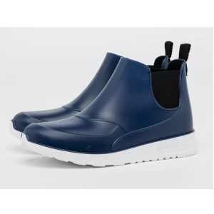 HNX-002 botas de lluvia de tobillo de moda azul para mujeres y hombres