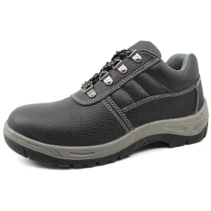 HS1050 블랙 가죽 미끄럼 방지 강철 발가락 안전 신발 방글라데시