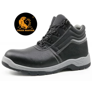 HS2018 PVC injection leather industrial safety shoes steel toe cap