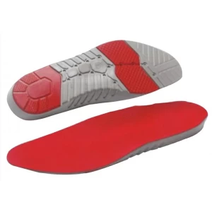 HSI-063 Absorption des chocs anti-fatigue rouge augmentation de la hauteur inviable confortable GEL PU Semelle intérieure pour chaussures