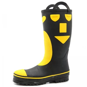 HT002 Anti slip waterproof steel toe puncture proof fireproof firemen rubber boots